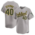 Ndoa Athletics #40 Luis Severino player Gray Limited Away Stitched Jersey