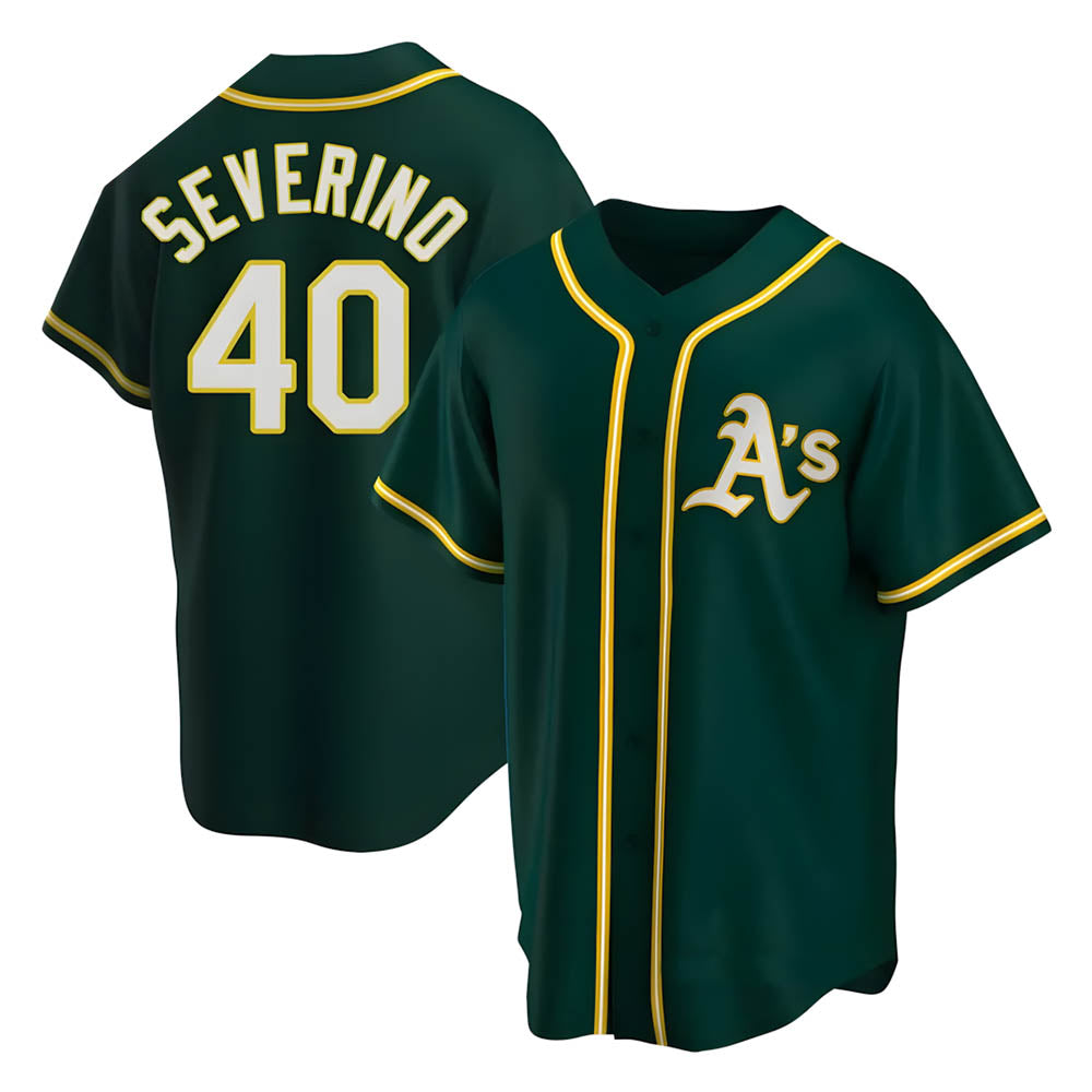 Ndoa Athletics #40 Luis Severino player Green Replica Alternate Stitched Jersey