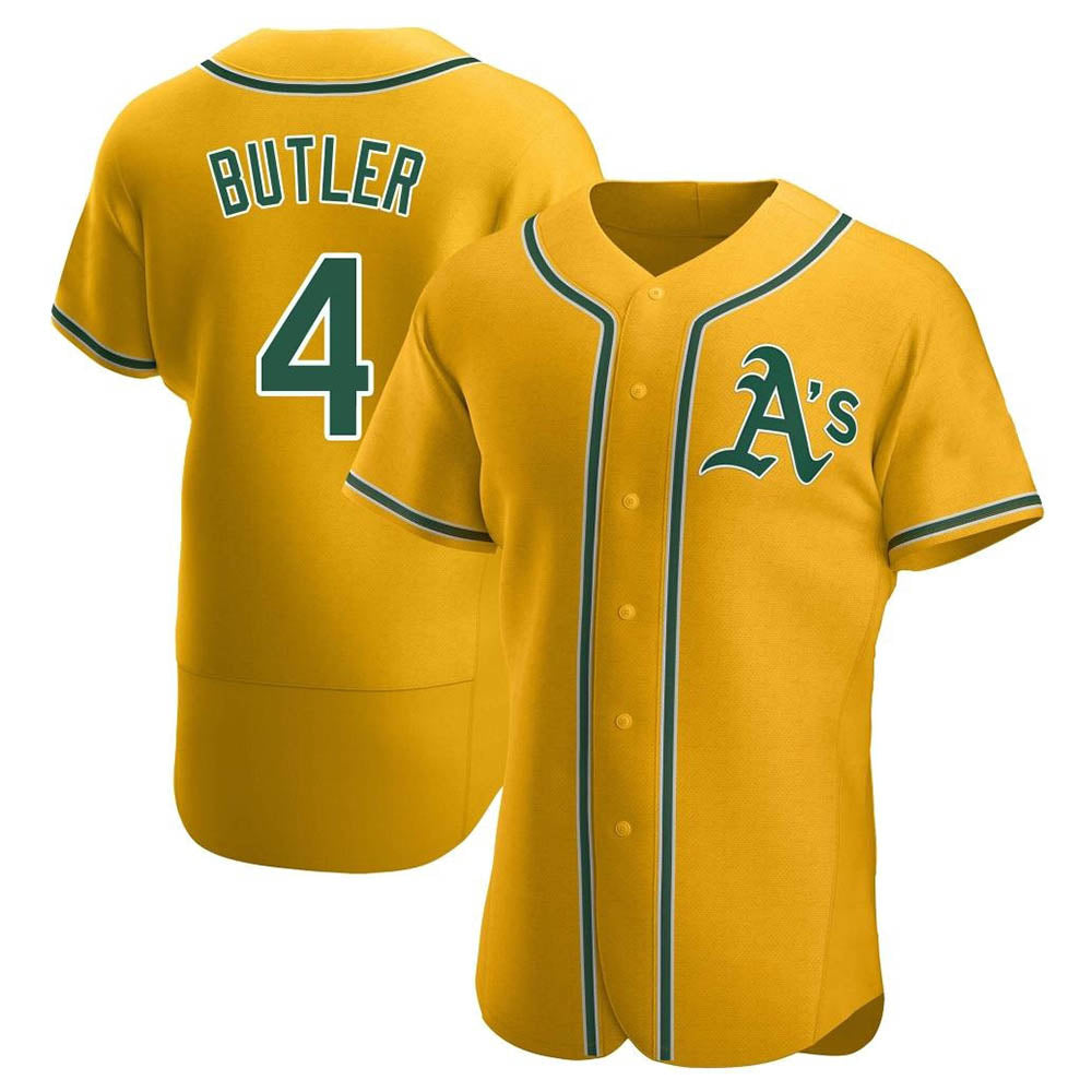Ndoa Athletics #4 Lawrence Butler player Gold Authentic Alternate Stitched Jersey