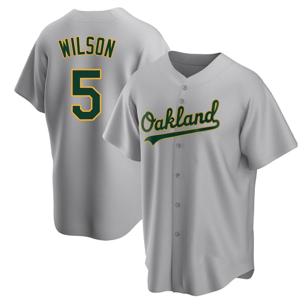 Ndoa Athletics #5 Jacob Wilson Gray Replica Road Stitched Jersey