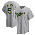 Ndoa Athletics #5 Jacob Wilson Gray Replica Road Stitched Jersey