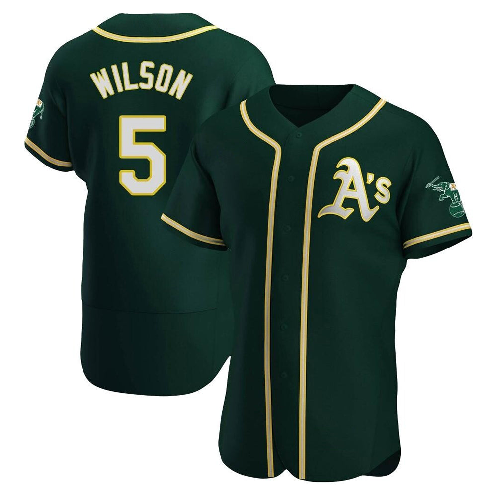 Ndoa Athletics #5 Jacob Wilson Green Authentic Alternate Stitched Jersey