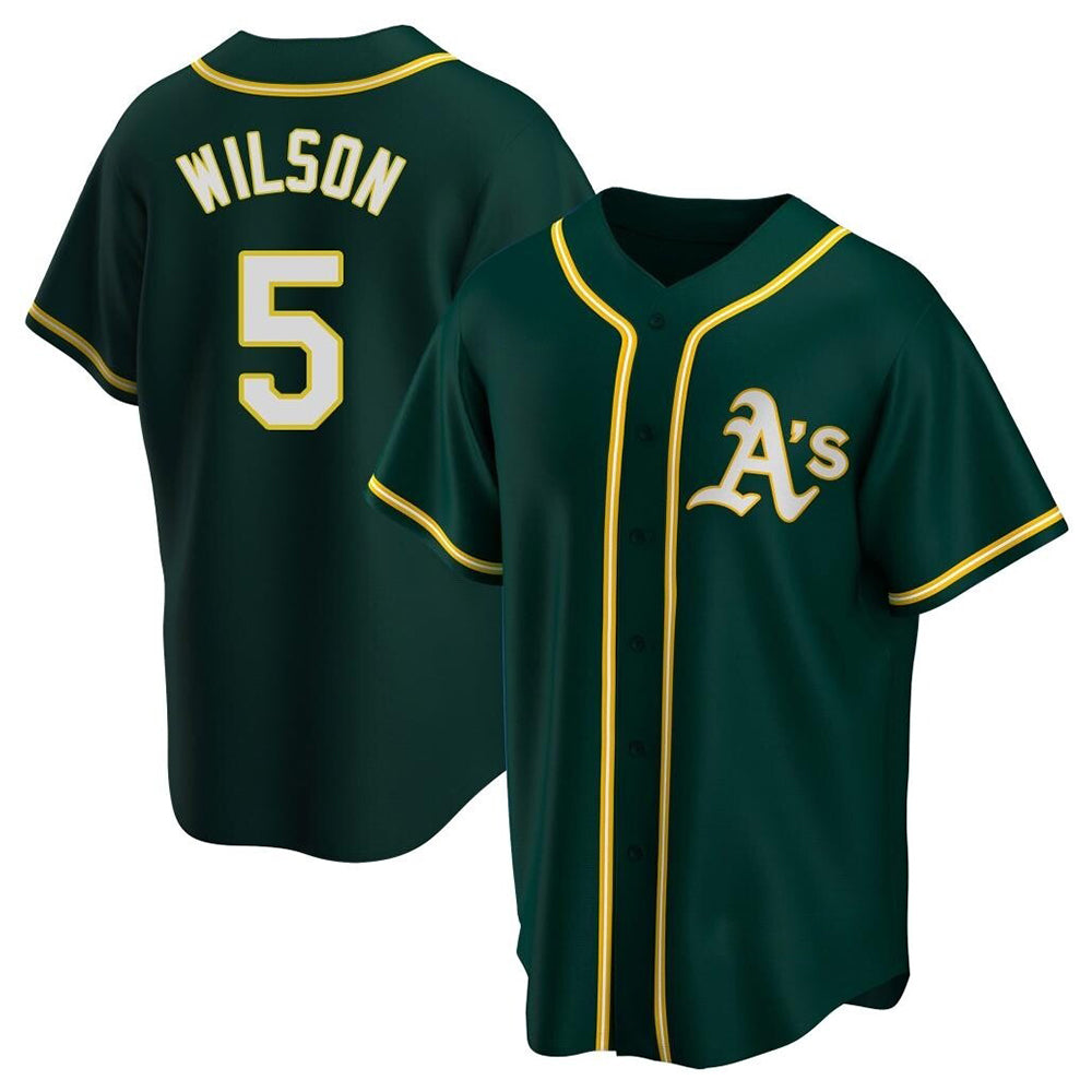 Ndoa Athletics #5 Jacob Wilson Green Replica Alternate Stitched Jersey