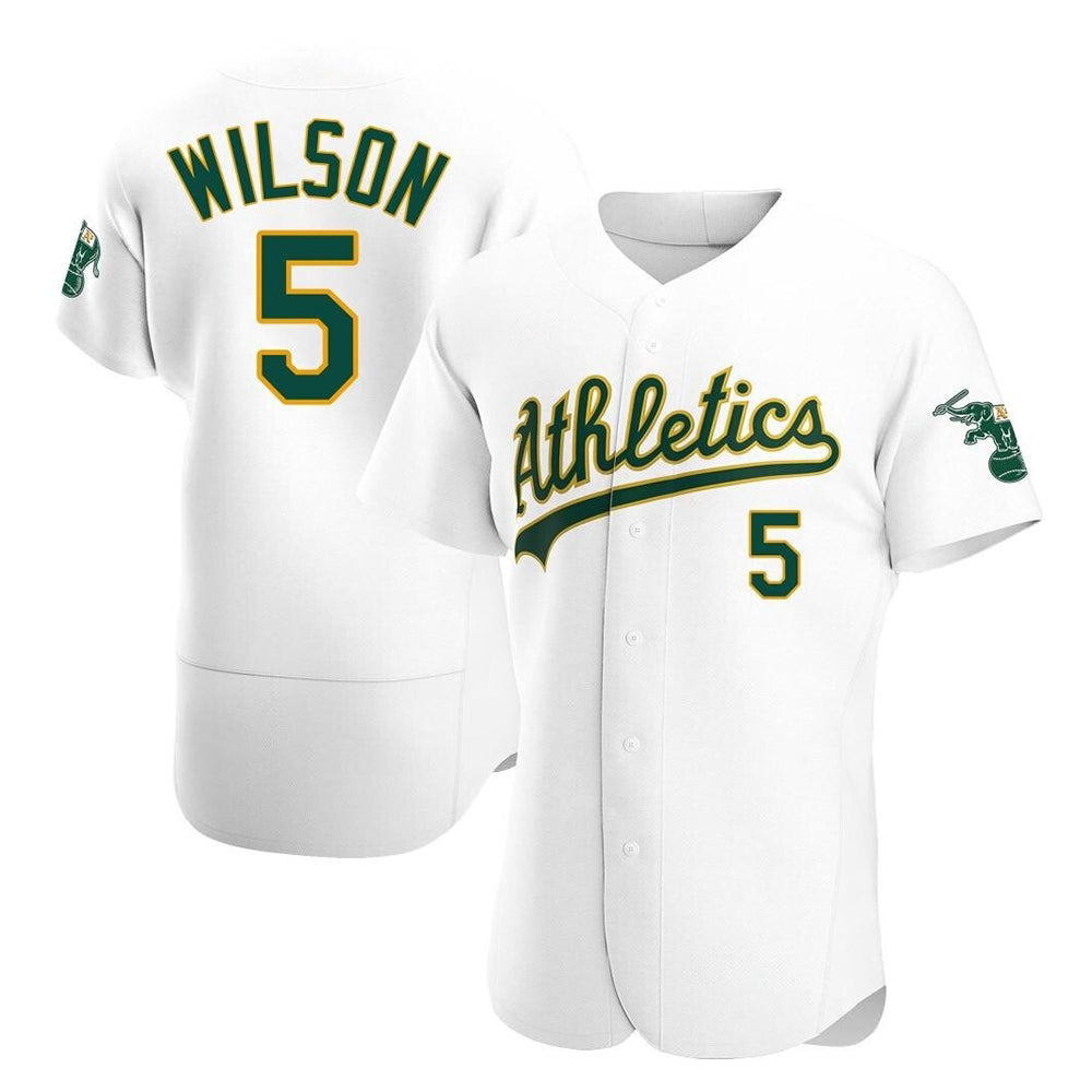 Ndoa Athletics #5 Jacob Wilson White Authentic Home Stitched Jersey