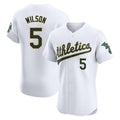 Ndoa Athletics #5 Jacob Wilson White Elite Home Stitched Jersey