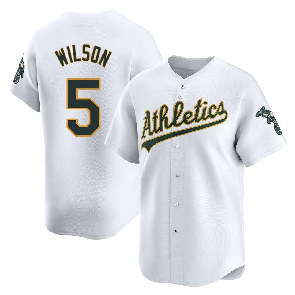 Ndoa Athletics #5 Jacob Wilson White Limited Home Stitched Jersey