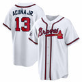 Ndoa A.Braves #13 Ronald Acuna Jr. 2025 All-Star Game Home Replica Player Jersey - White Stitched Personalized Jersey