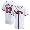 Ndoa A.Braves #13 Ronald Acuna Jr. Home Elite Jersey - White Personalized Jerseys