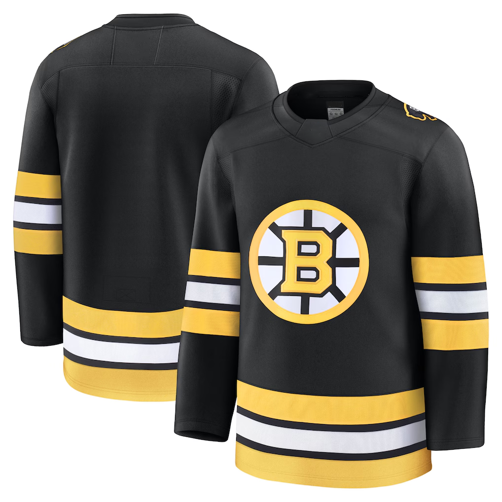 Ndoa B.Bruins Black Home Premium Stitched Jerseys