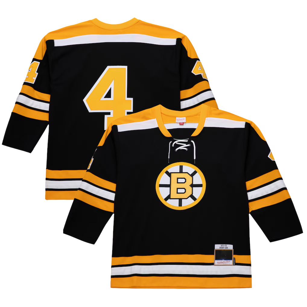 Ndoa B.Bruins #4 Bobby Orr Black 1971-72 Power Play Stitched Jerseys