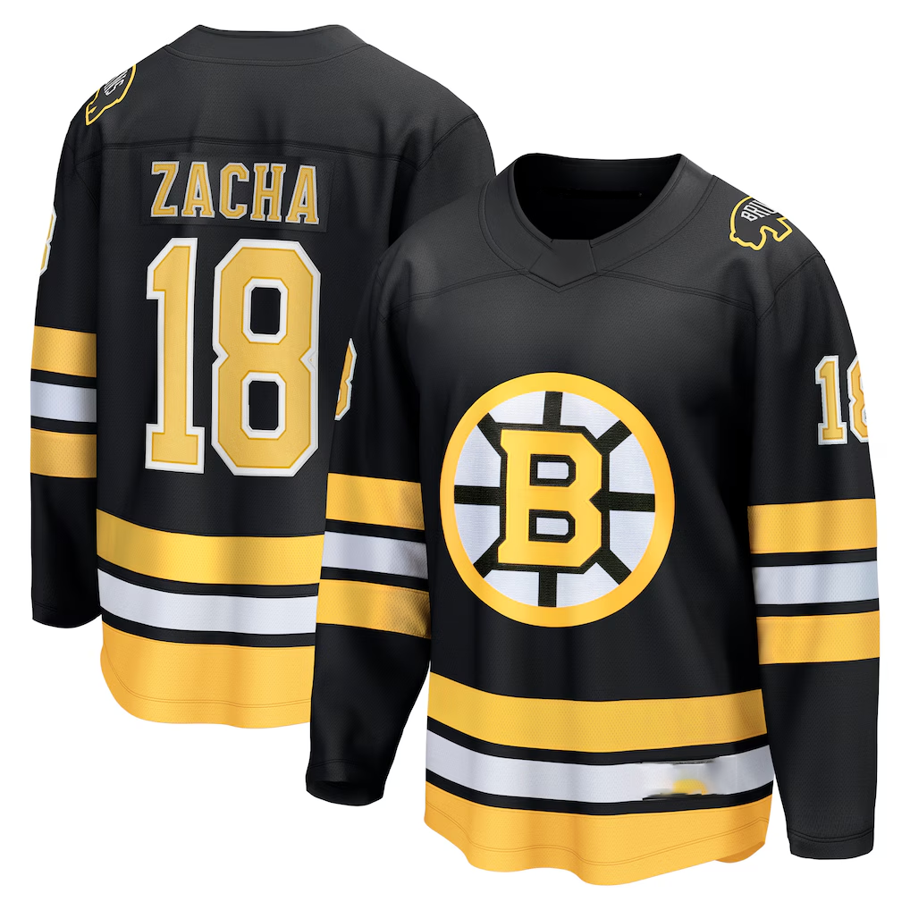 Ndoa B.Bruins #18 Pavel Zacha Black Home Breakaway Player Stitched Jerseys