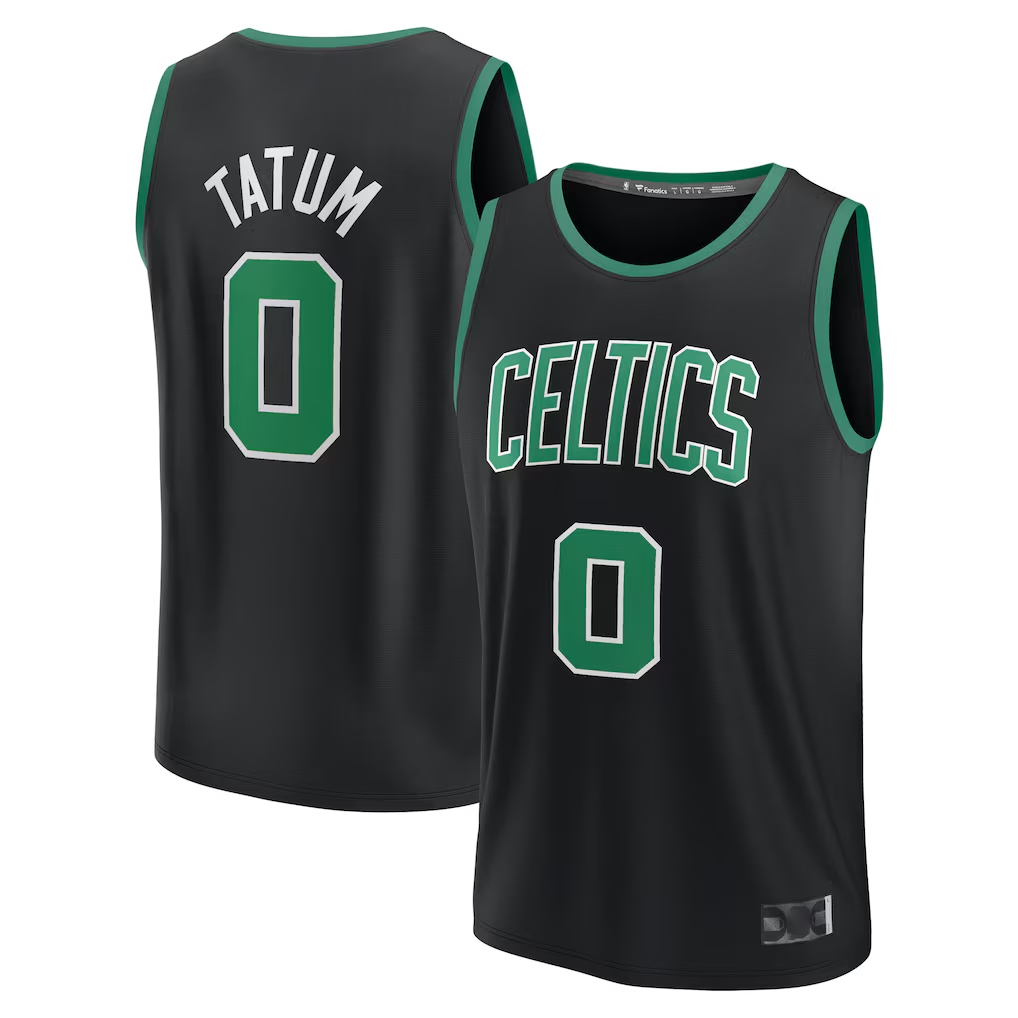 Ndoa B.Celtics #0 Jayson Tatum  Black Fast Break Replica Player Jerseys - Statement Edition