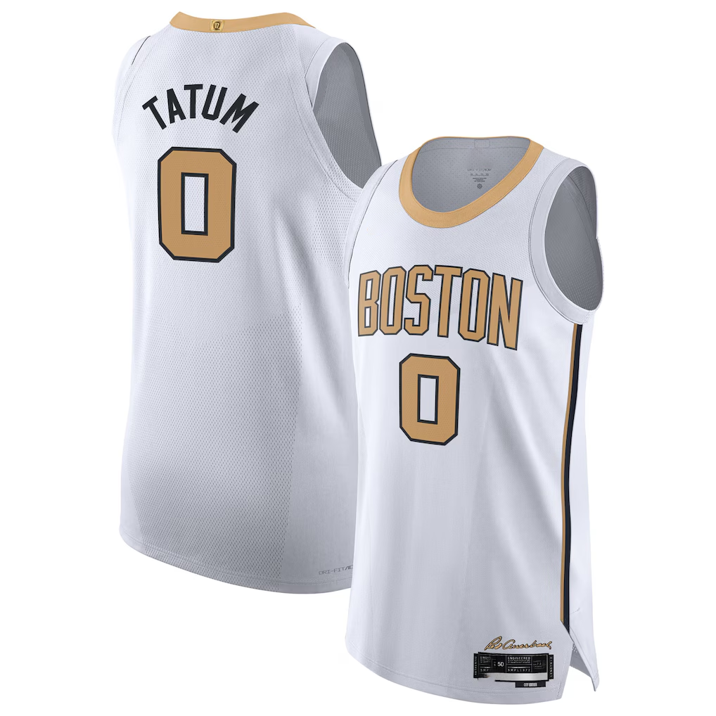 Ndoa B.Celtics #0 Jayson Tatum White 202526 Authentic Jerseys - City Edition