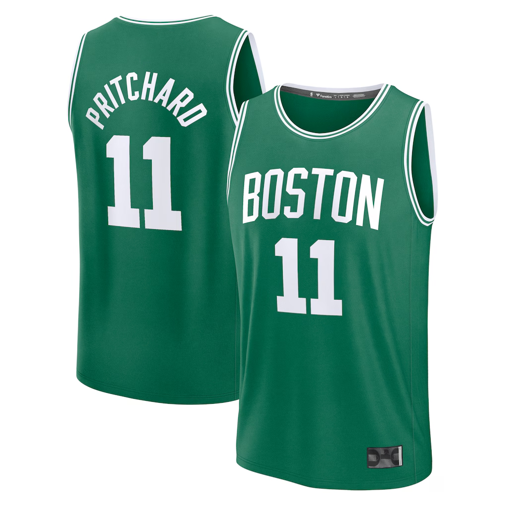 Ndoa B.Celtics #11 Payton Pritchard Kelly Green Fast Break Replica Player Jerseys - Icon Edition