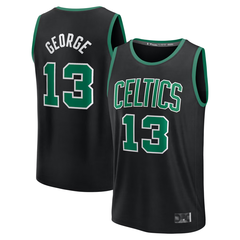 Ndoa B.Celtics #13 Paul George Black Fast Break Replica Jerseys - Statement Edition