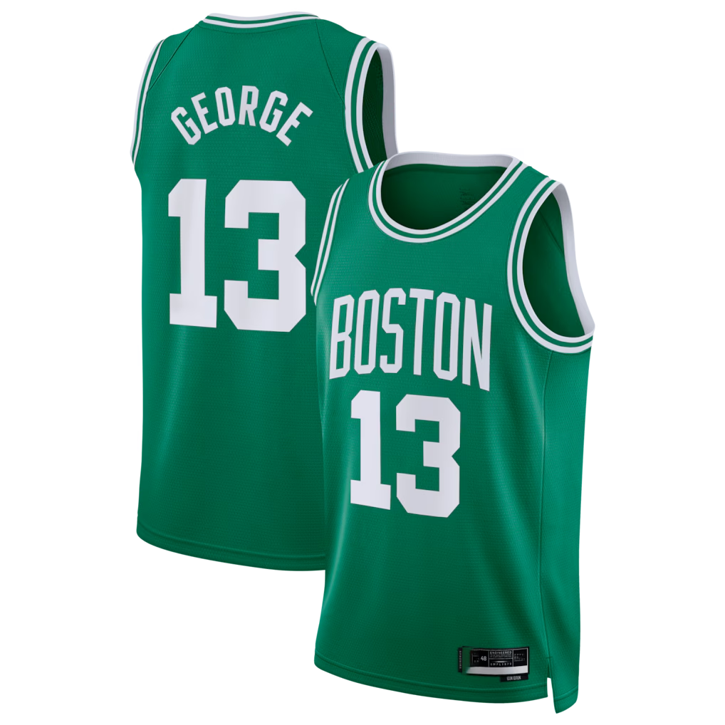 Ndoa B.Celtics #13 Paul George Kelly Green Swingman Jerseys - Icon Edition