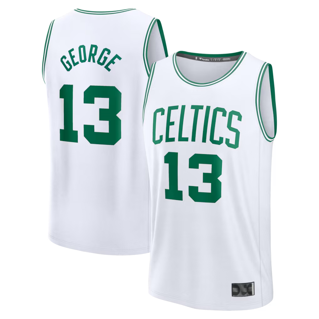 Ndoa B.Celtics #13 Paul George  White Fast Break Replica Jerseys - Association Edition