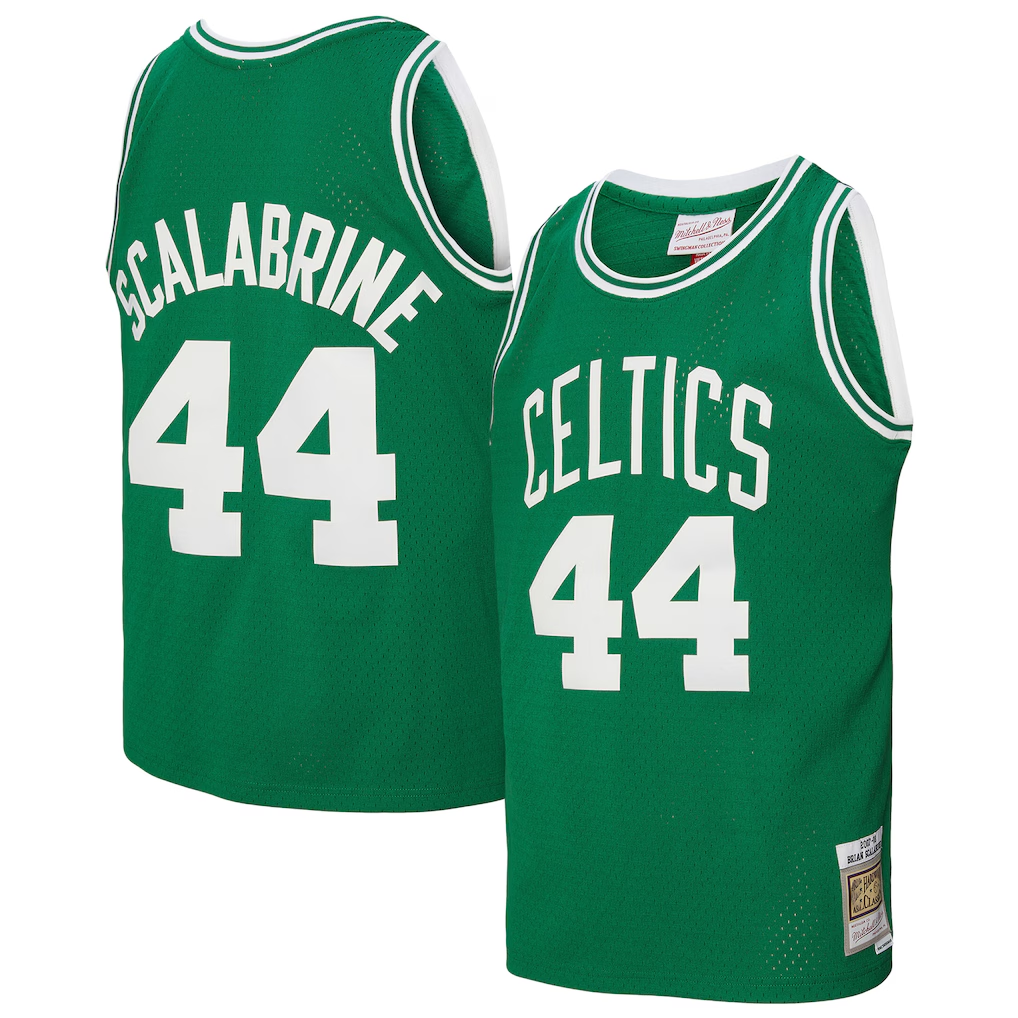 Ndoa B.Celtics #44 Brian Scalabrine Mitchell & Ness Kelly Green 200708 Hardwood Classics Swingman Jerseys