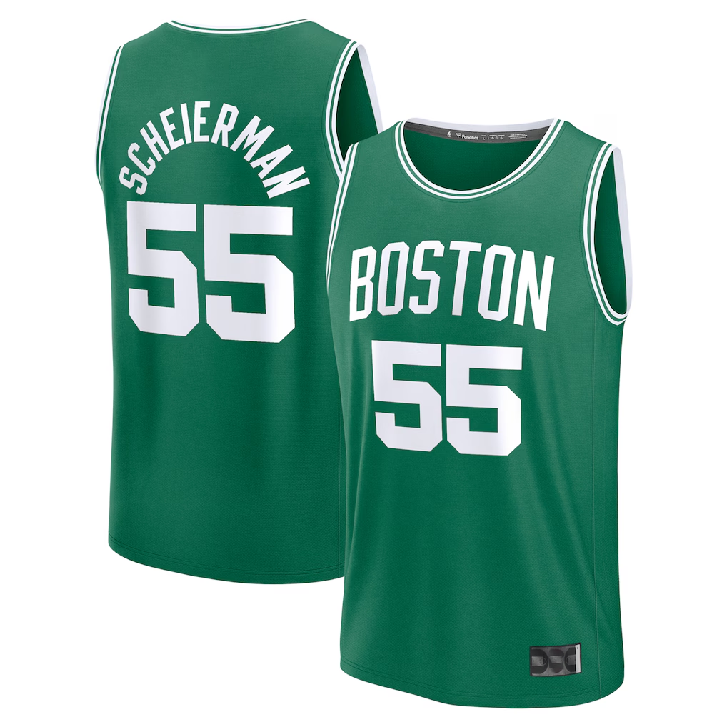 Ndoa B.Celtics #55 Baylor Scheierman Kelly Green 2024 Draft Fast Break Player Jerseys - Icon Edition