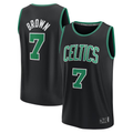 Ndoa B.Celtics #7 Jaylen Brown Black Fast Break Replica Player Jerseys - Statement Edition