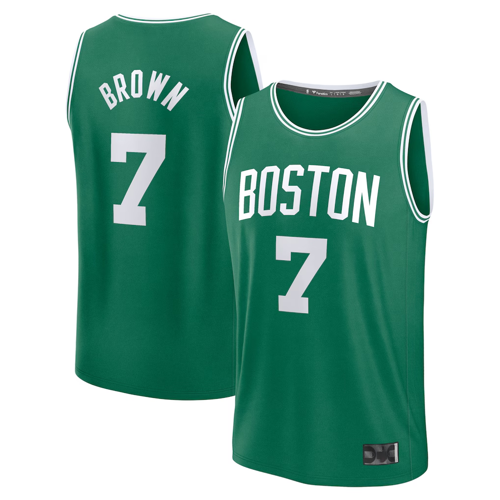 Ndoa B.Celtics #7 Jaylen Brown  Kelly Green Fast Break Replica Player Jerseys - Icon Edition