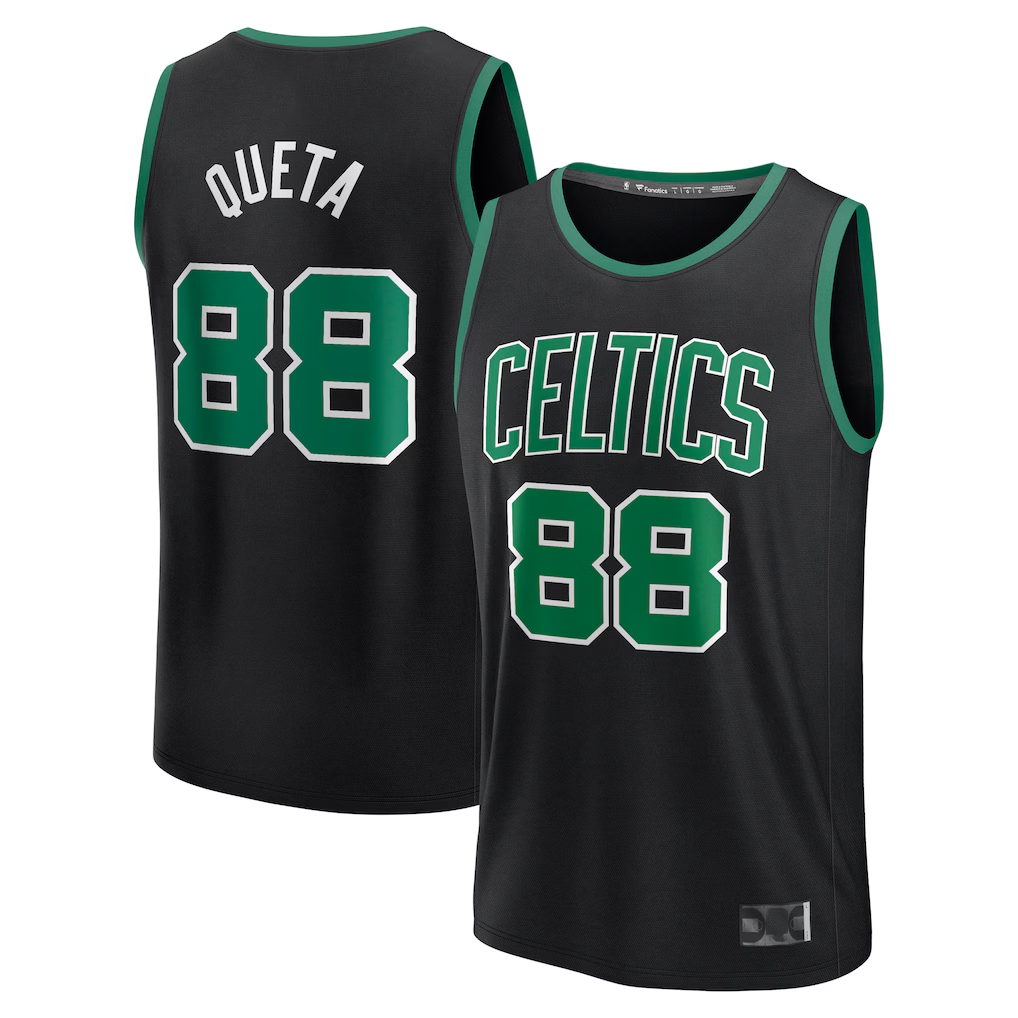 Ndoa B.Celtics #88 Neemias Queta Black Fast Break Replica Player Jerseys - Statement Edition