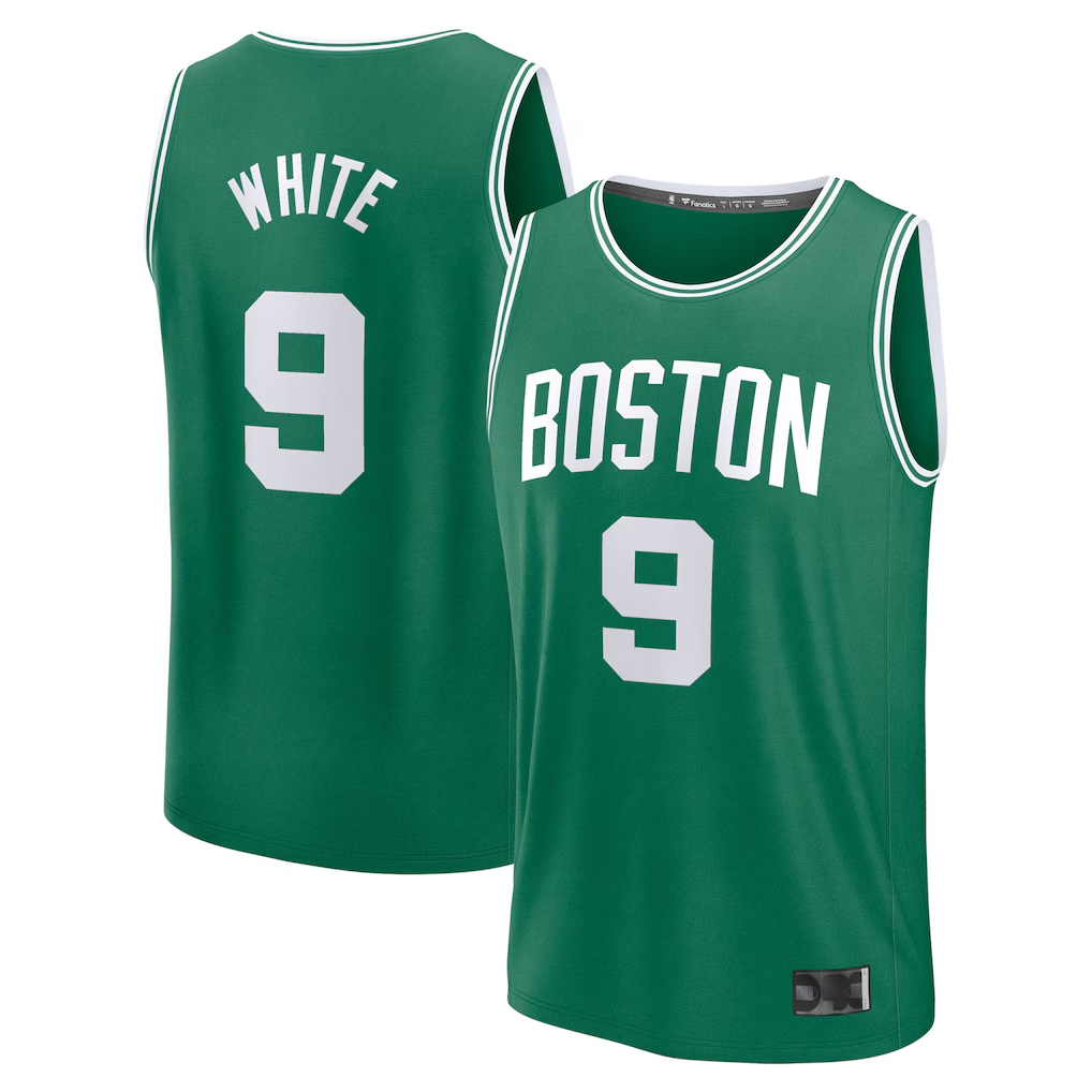 Ndoa B.Celtics #9 Derrick White  Kelly Green Fast Break Replica Player Jerseys - Icon Edition