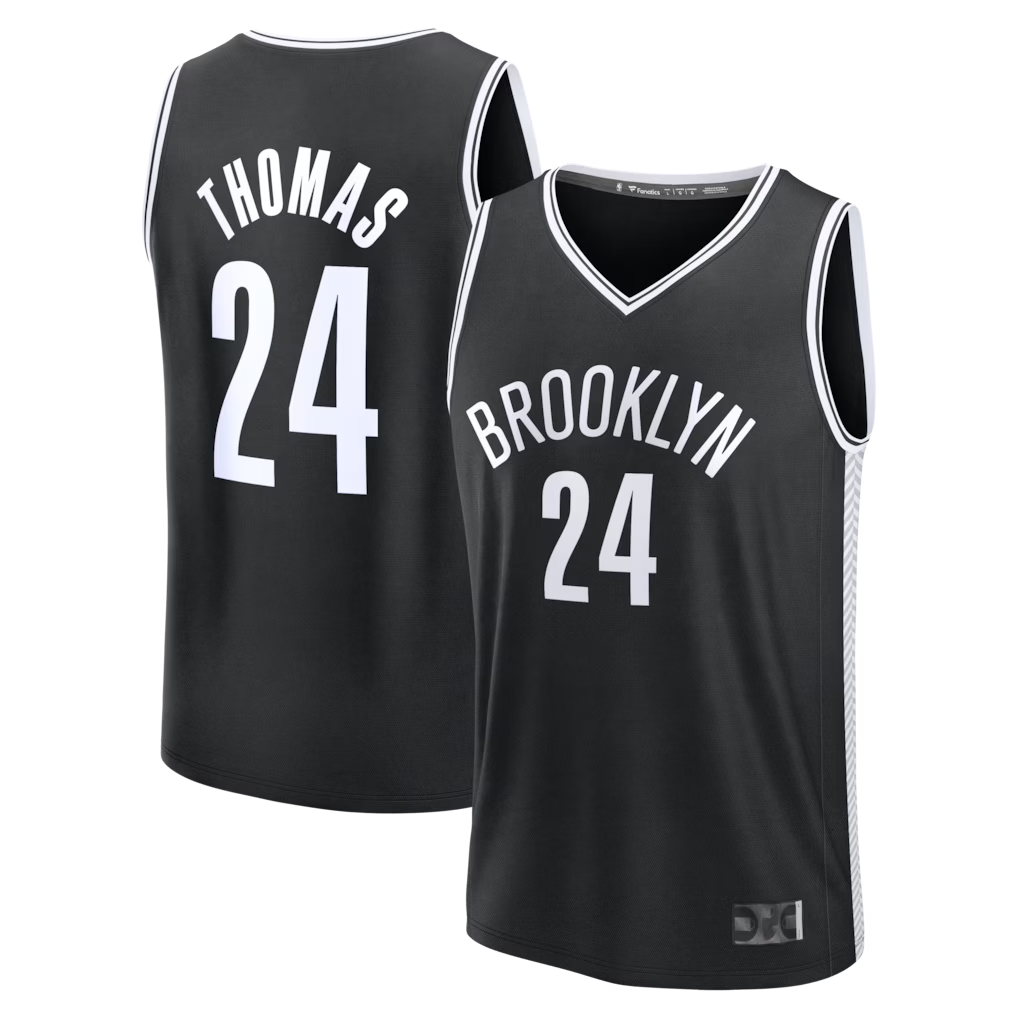 Ndoa B.Nets #24 Cam Thomas Black Fast Break Replica Jerseys - Icon Edition