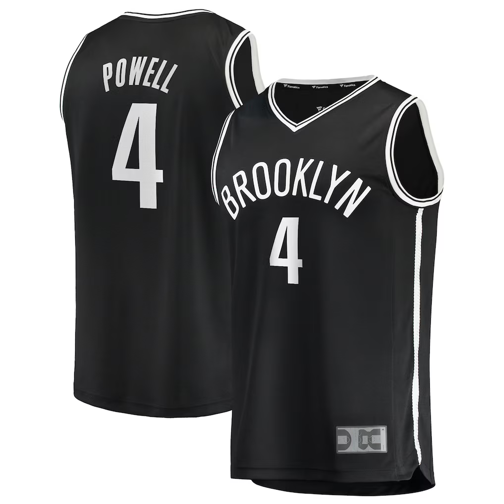 Ndoa B.Nets #4 Drake Powell Black Fast Break Replica Jerseys - Icon Edition