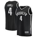 Ndoa B.Nets #4 Drake Powell Black Fast Break Replica Jerseys - Icon Edition