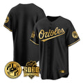 Ndoa B.Orioles Black Gold 30th Anniversary of 2131 Home Game Blank Player Stitched Jerseys