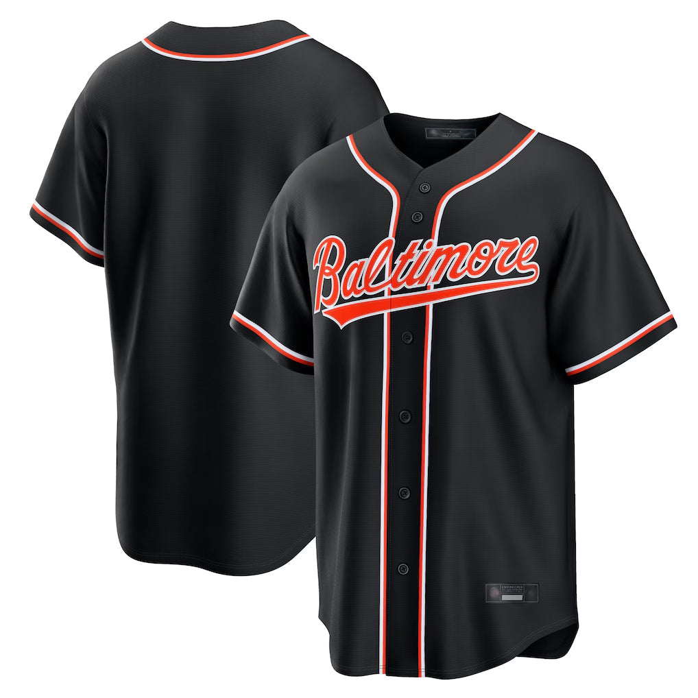 Ndoa B.Orioles Black Out Fashion Home Game Blank Player Stitched Jerseys