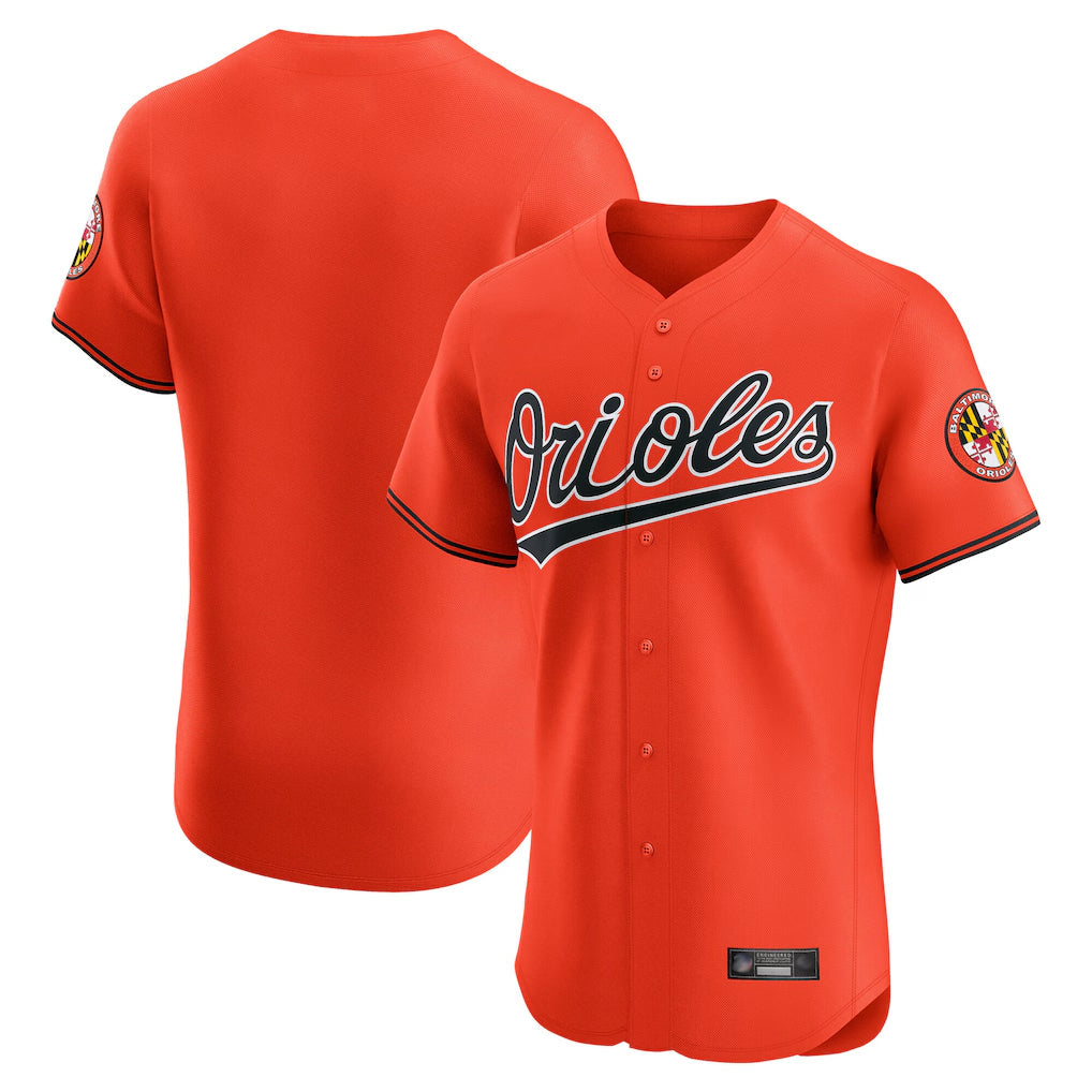 Ndoa B.Orioles Orange Limited Elite Home Game Blank Player Stitched Jerseys