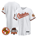 Ndoa B.Orioles White 30th Anniversary of 2131 Home Game Blank Player Stitched Jerseys