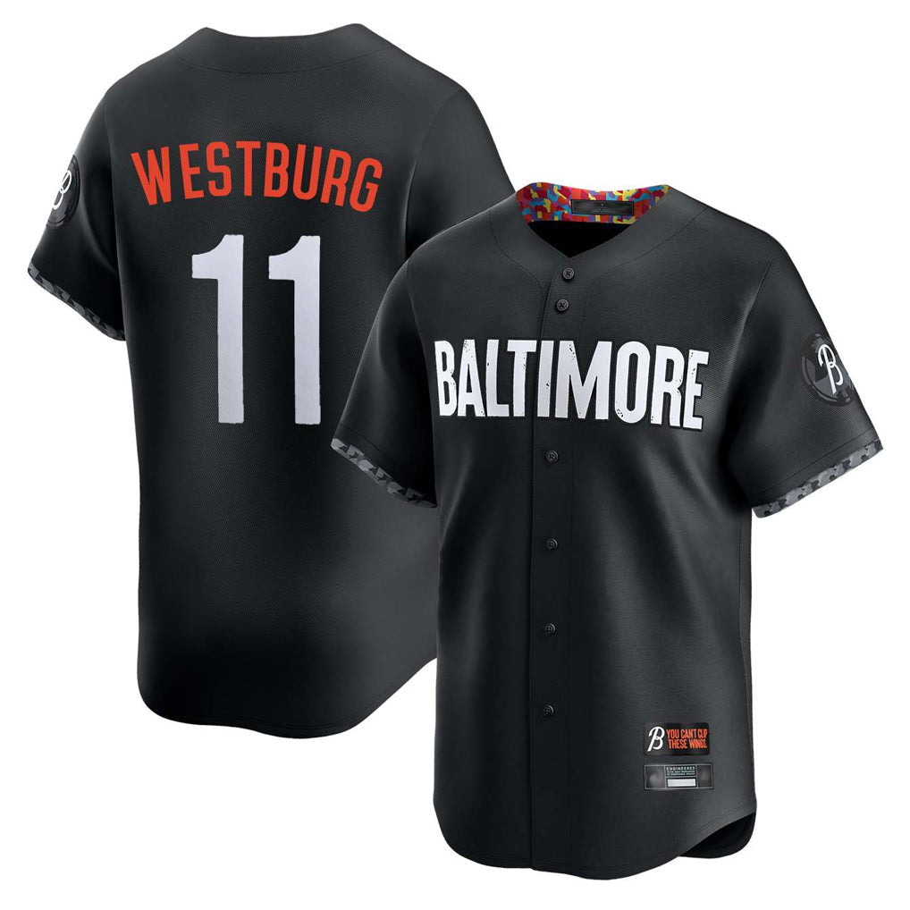 Ndoa B.Orioles #11 Jordan Westburg Player Black City Connect Limited Home Game Stitched Jerseys