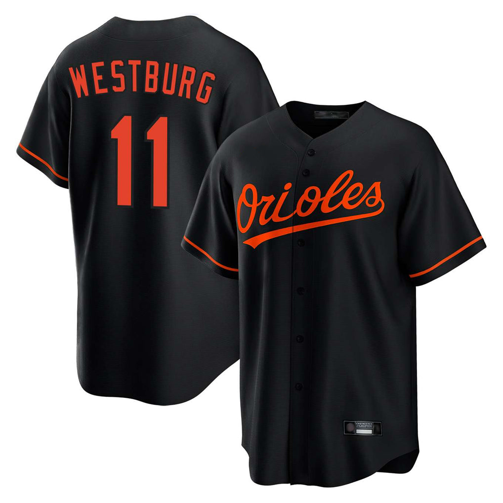 Ndoa B.Orioles #11 Jordan Westburg Player Black Home Game Stitched Jerseys