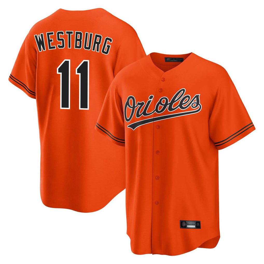 Ndoa B.Orioles #11 Jordan Westburg Player Orange Home Game Stitched Jerseys