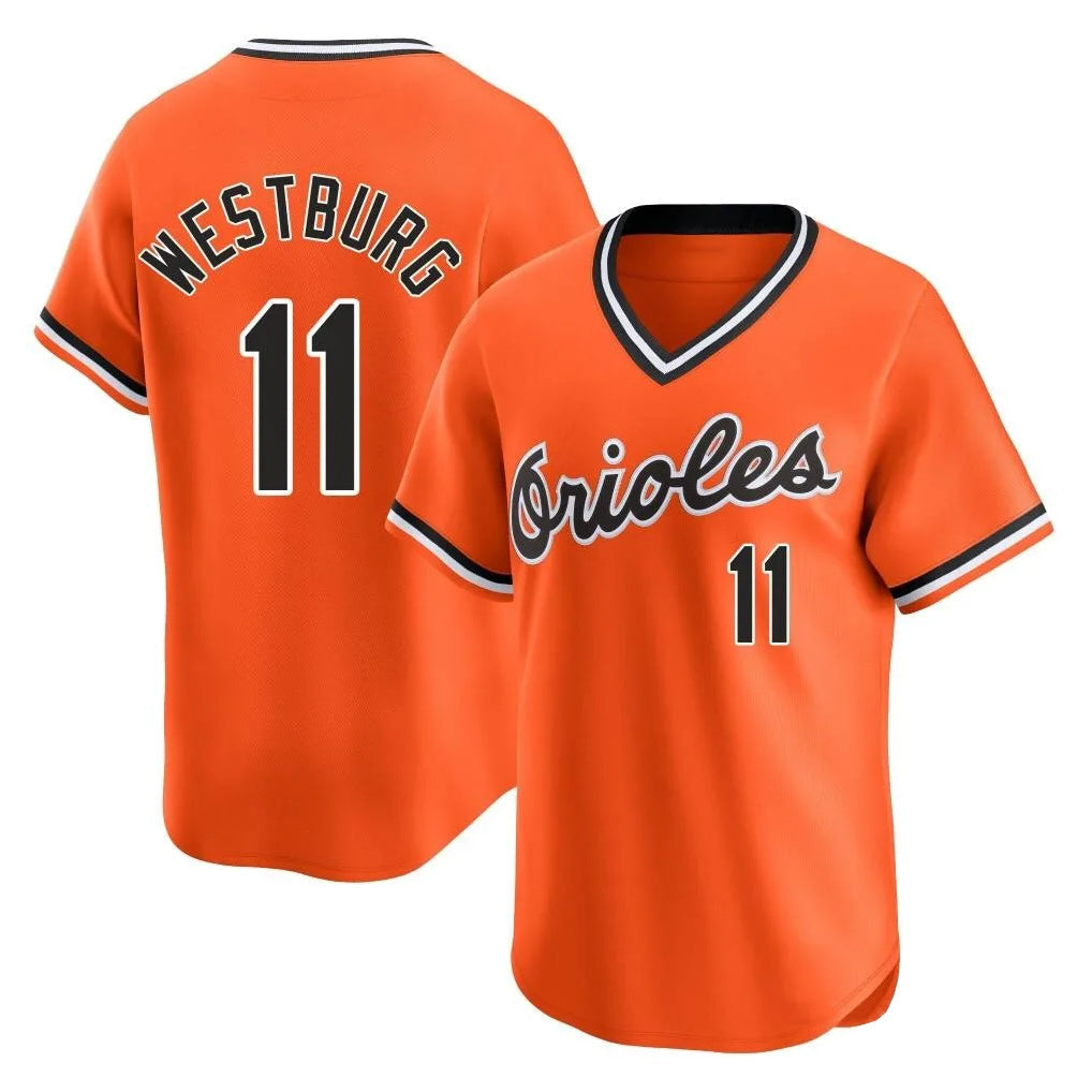 Ndoa B.Orioles #11 Jordan Westburg Player Orange T-shirt Limited Home Game Stitched Jerseys