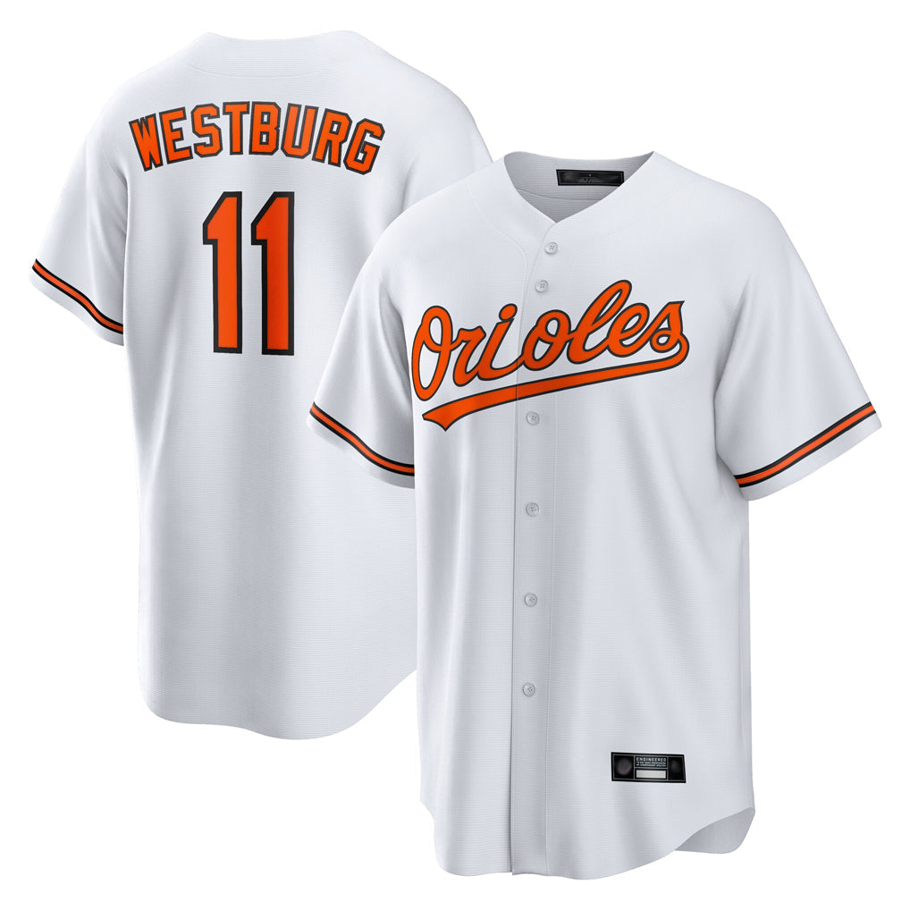 Ndoa B.Orioles #11 Jordan Westburg Player White Home Game Stitched Jerseys