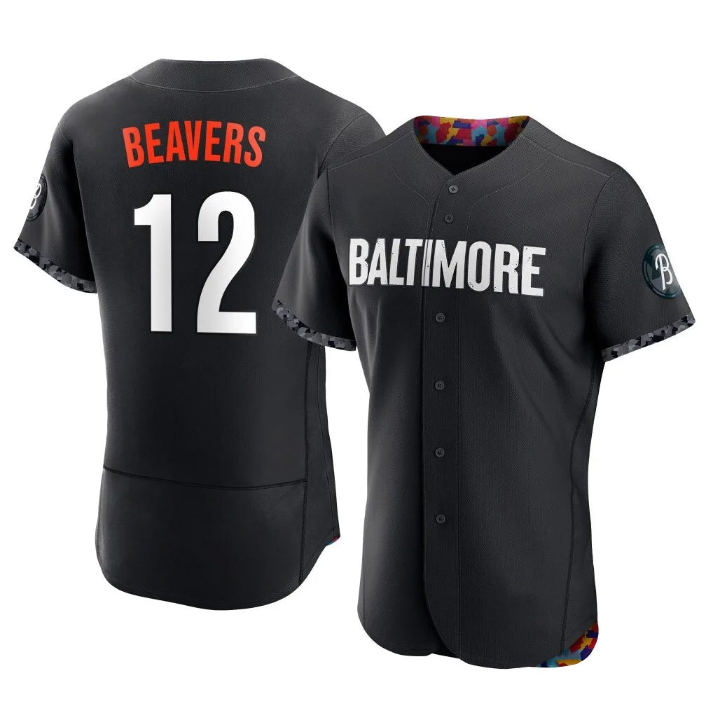 Ndoa B.Orioles #12 Dylan Beavers Player Black City Connect Limited Elite Home Game Stitched Jerseys