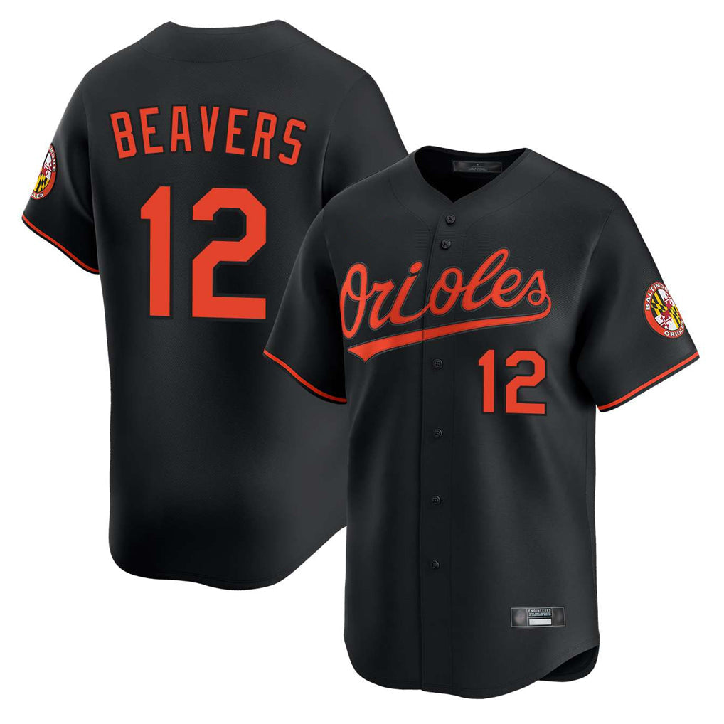 Ndoa B.Orioles #12 Dylan Beavers Player Black Limited Home Game Stitched Jerseys