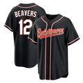 Ndoa B.Orioles #12 Dylan Beavers Player Black Out Home Game Stitched Jerseys