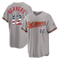 Ndoa B.Orioles #12 Dylan Beavers Player Gray USA 250 Fourth of July Home Game Stitched Jerseys