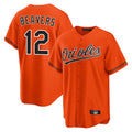 Ndoa B.Orioles #12 Dylan Beavers Player Orange Home Game Stitched Jerseys