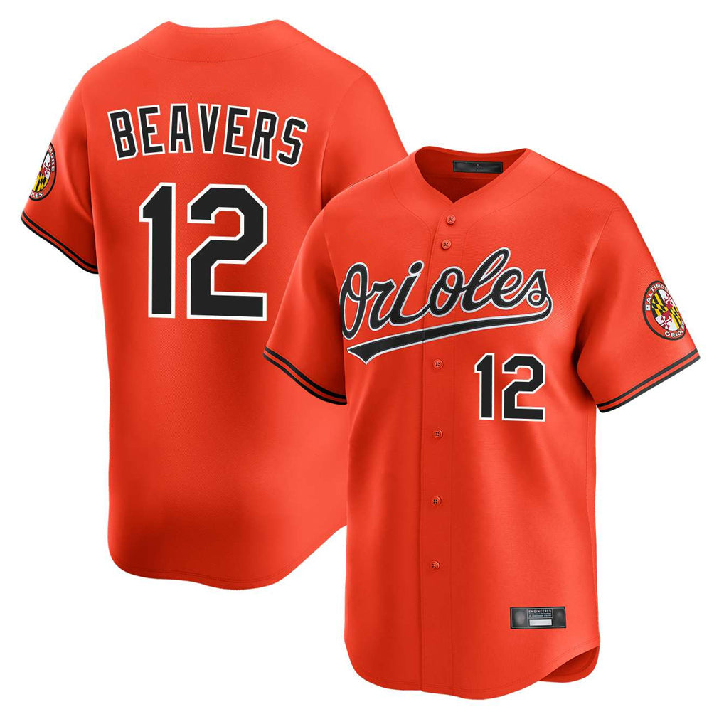 Ndoa B.Orioles #12 Dylan Beavers Player Orange Limited Home Game Stitched Jerseys