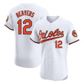 Ndoa B.Orioles #12 Dylan Beavers Player White Limited Elite Home Game Stitched Jerseys