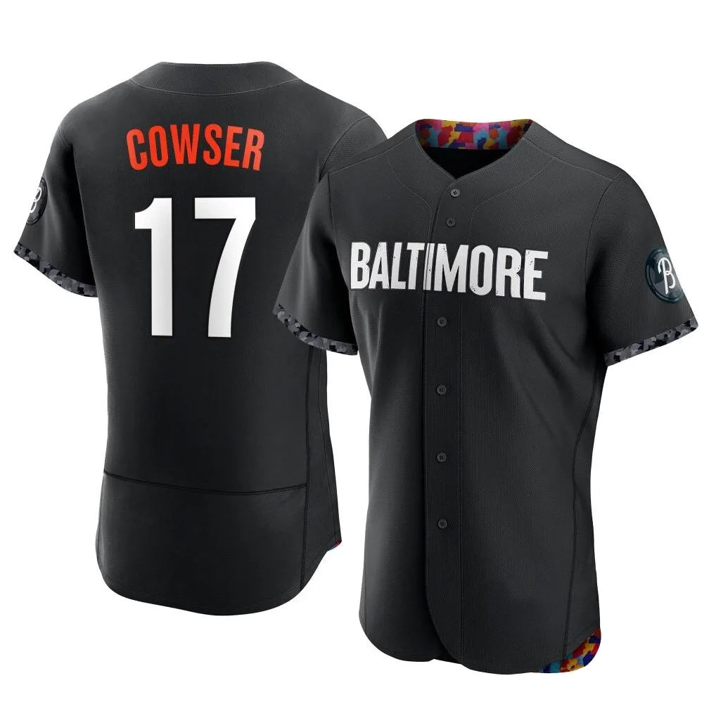 Ndoa B.Orioles #17 Colton Cowser Player Black City Connect Limited Elite Home Game Stitched Jerseys