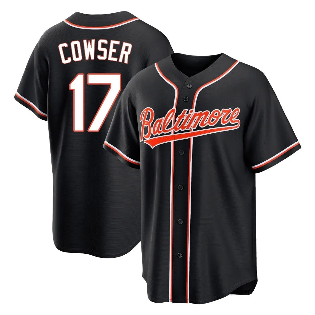 Ndoa B.Orioles #17 Colton Cowser Player Black Out Home Game Stitched Jerseys