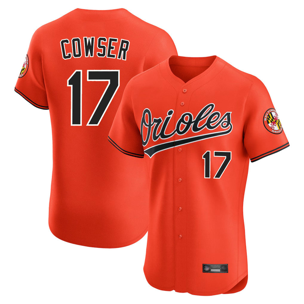 Ndoa B.Orioles #17 Colton Cowser Player Orange Limited Elite Home Game Stitched Jerseys