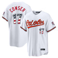 Ndoa B.Orioles #17 Colton Cowser Player White USA 250 Fourth of July Home Game Stitched Jerseys